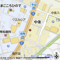 モスバーガー新潟中条店周辺の地図