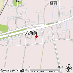 宮城県柴田郡柴田町中名生六角前周辺の地図