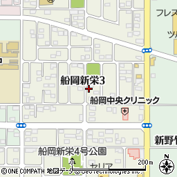 宮城県柴田郡柴田町船岡新栄周辺の地図