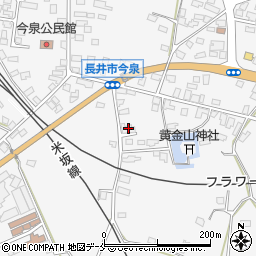 山形県長井市今泉752-2周辺の地図