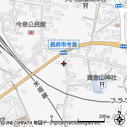 山形県長井市今泉709周辺の地図