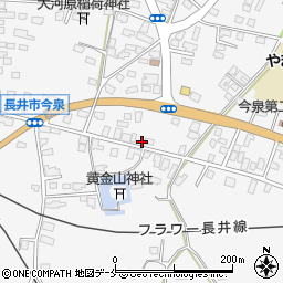山形県長井市今泉1164-78周辺の地図
