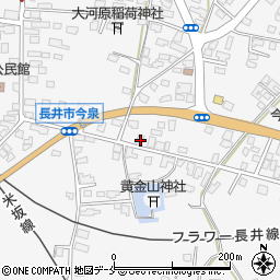山形県長井市今泉1164-69周辺の地図