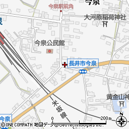 山形県長井市今泉1078周辺の地図