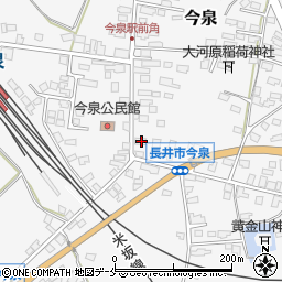 山形県長井市今泉1079-1周辺の地図