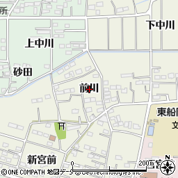 宮城県柴田郡柴田町上名生前川周辺の地図