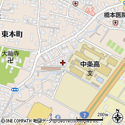 新潟県立中条高等学校　大体育館教官室周辺の地図