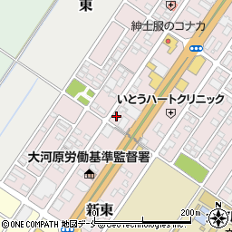 宮城県柴田郡大河原町新東25-2周辺の地図