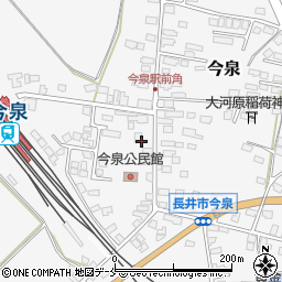 山形県長井市今泉1023周辺の地図