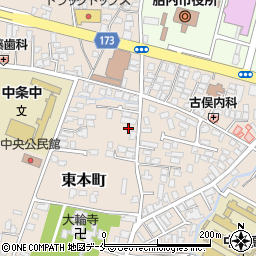新潟県胎内市東本町周辺の地図