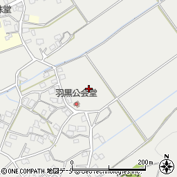 新潟県胎内市羽黒周辺の地図