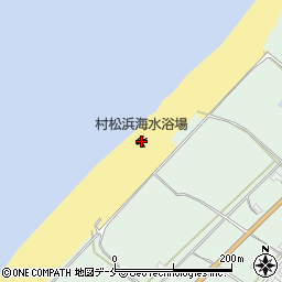 村松浜海水浴場周辺の地図