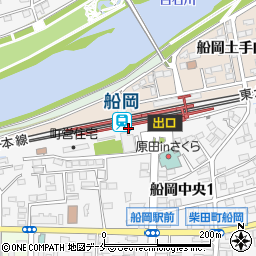 柴田町役場　船岡駅南自転車駐車場周辺の地図