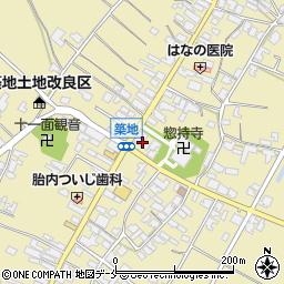 新潟県胎内市築地1833周辺の地図