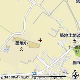 新潟県胎内市築地周辺の地図