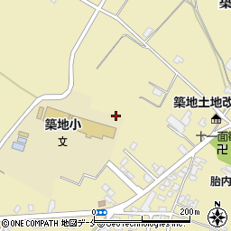 新潟県胎内市築地周辺の地図