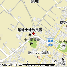 新潟県胎内市築地1986周辺の地図