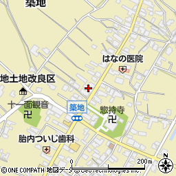 新潟県胎内市築地1970周辺の地図