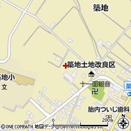 新潟県胎内市築地3481-1周辺の地図