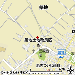 新潟県胎内市築地3584-2周辺の地図