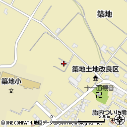 新潟県胎内市築地3476-14周辺の地図