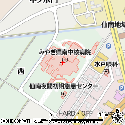 セブンイレブンみやぎ県南中核病院店周辺の地図