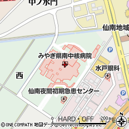 みやぎ県南中核病院周辺の地図