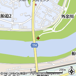 さくら船岡大橋周辺の地図