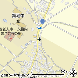 新潟県胎内市築地1075-1周辺の地図