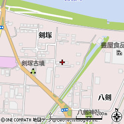 宮城県柴田郡柴田町下名生剣塚76-2周辺の地図