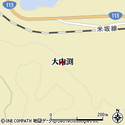 新潟県岩船郡関川村大内渕周辺の地図