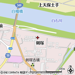 宮城県柴田郡柴田町下名生剣塚55周辺の地図