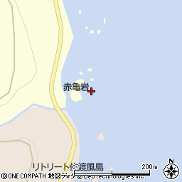 赤亀岩周辺の地図