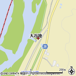 宮城県角田市鳩原大谷地周辺の地図