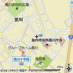 新潟県胎内市黒川1304周辺の地図