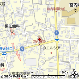 宮内郵便局周辺の地図