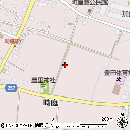 山形県長井市時庭周辺の地図