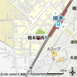 宮城県柴田郡柴田町槻木駅西1丁目7周辺の地図