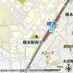 槻木駅西2号公園周辺の地図