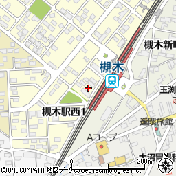 システムパークチケットパーク槻木駅前駐車場周辺の地図