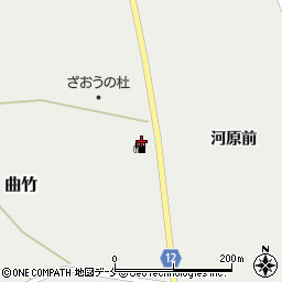 宮城県刈田郡蔵王町曲竹道路西10周辺の地図