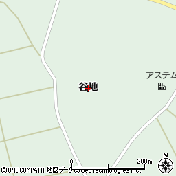 宮城県刈田郡蔵王町矢附谷地周辺の地図