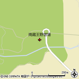 国立花山青少年自然の家南蔵王野営場周辺の地図