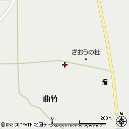 宮城県刈田郡蔵王町曲竹道路西16周辺の地図