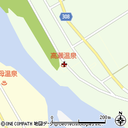 高瀬温泉（えちごせきかわ温泉郷）周辺の地図
