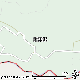 新潟県関川村（岩船郡）鍬江沢周辺の地図