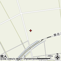 宮城県柴田町（柴田郡）四日市場（飛入）周辺の地図