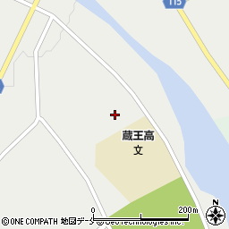 宮城県刈田郡蔵王町曲竹濁川添赤岩周辺の地図