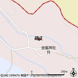 新潟県胎内市蔵王周辺の地図
