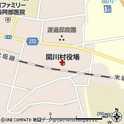 関川村　教育課・教育委員会周辺の地図